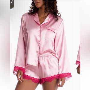 In Bloom satin shorts pajamas